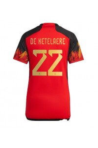 België Charles De Ketelaere #22 Voetbaltruitje Thuis tenue Dames WK 2022 Korte Mouw
